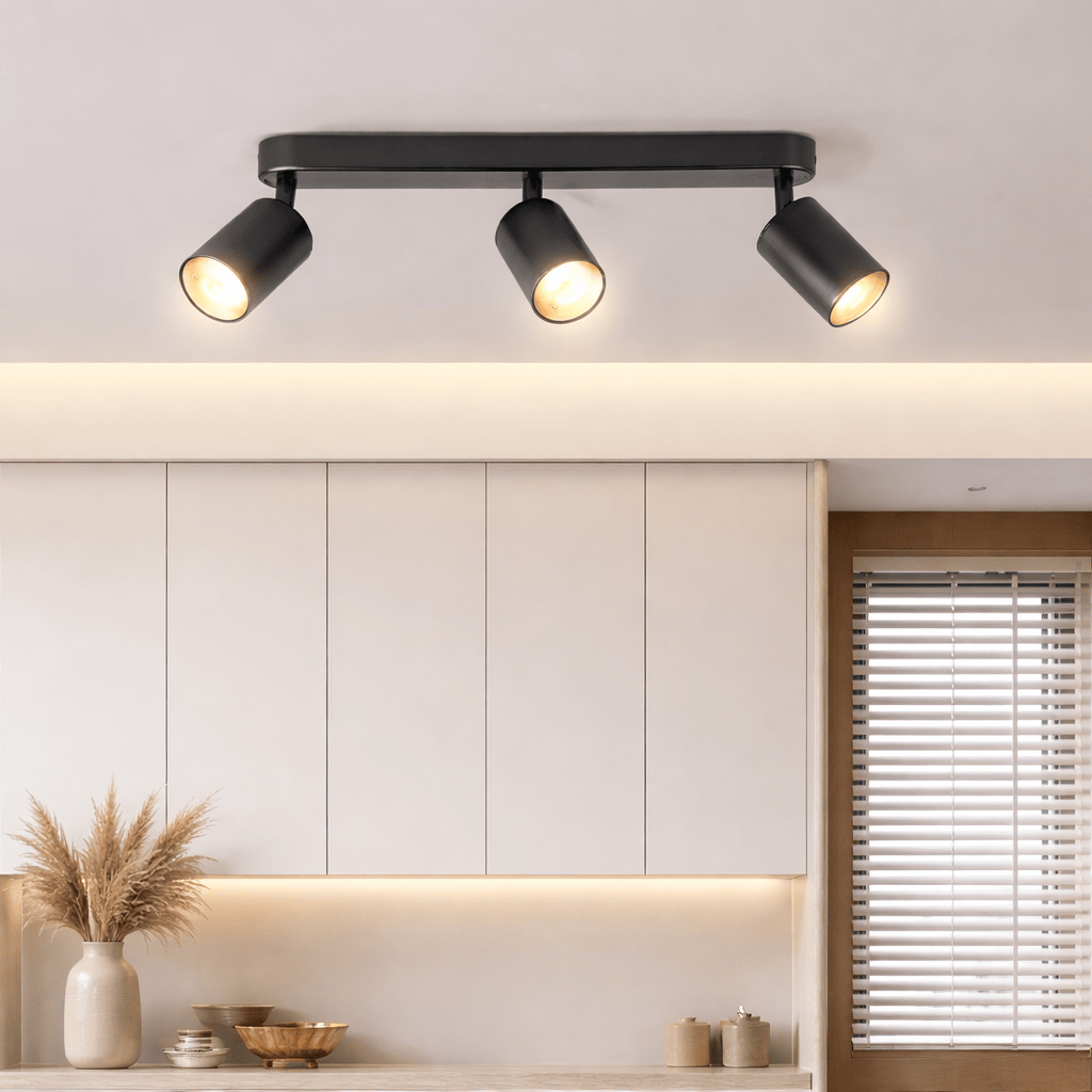 Adjustable Ceiling Spotlight Lamp – Modern Black Fixture