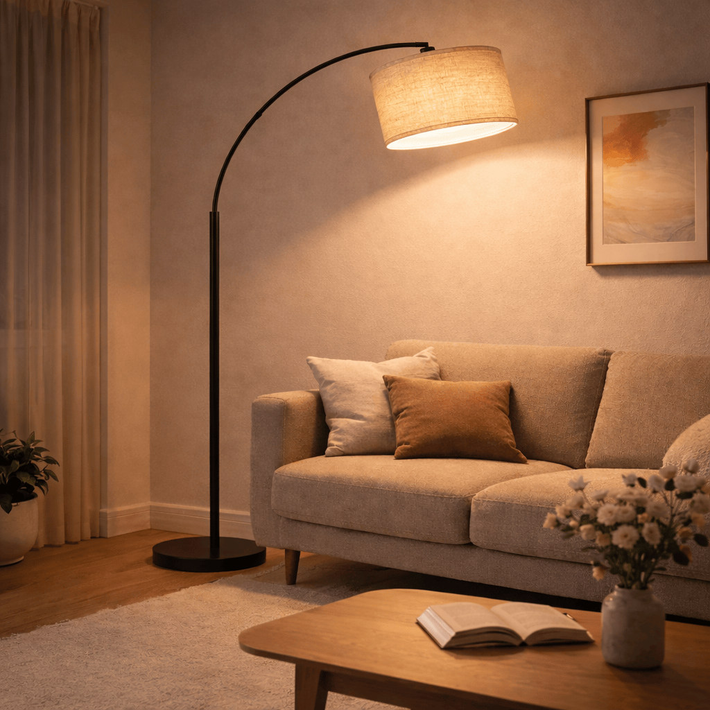 Floor Lamps for Living Room – Adjustable Arc LED Standing Lamp