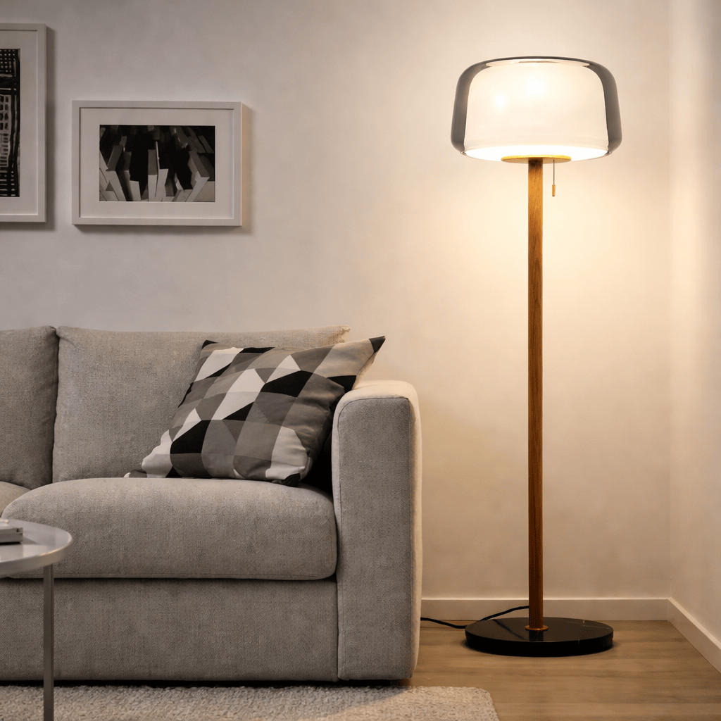Glass Floor Lamp – Modern Designer Standing Light