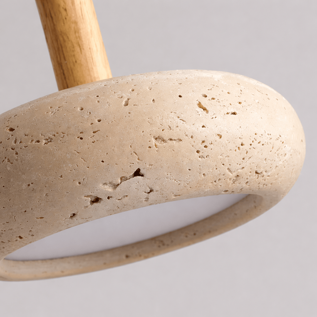 Kitchen Pendant Lighting – Marble & Wood LED Pendant Light