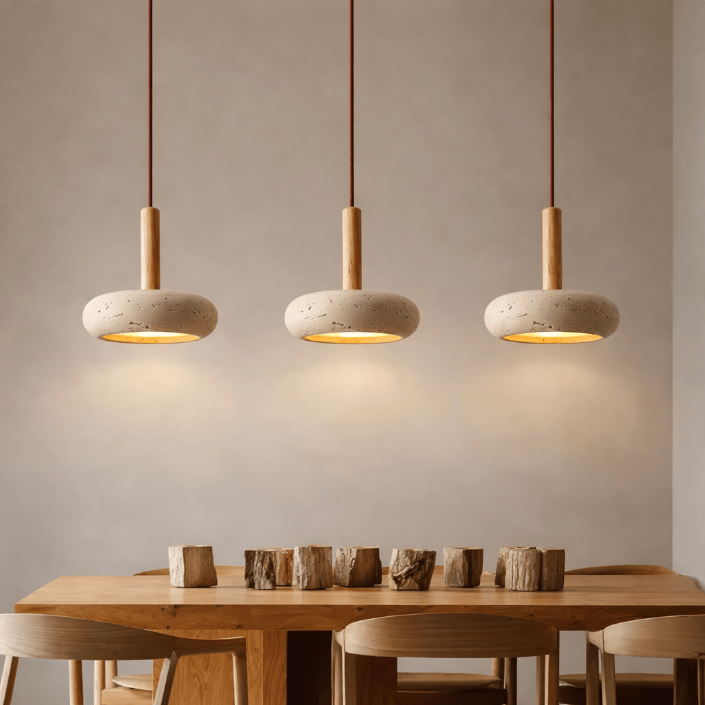 Kitchen Pendant Lighting – Marble & Wood LED Pendant Light