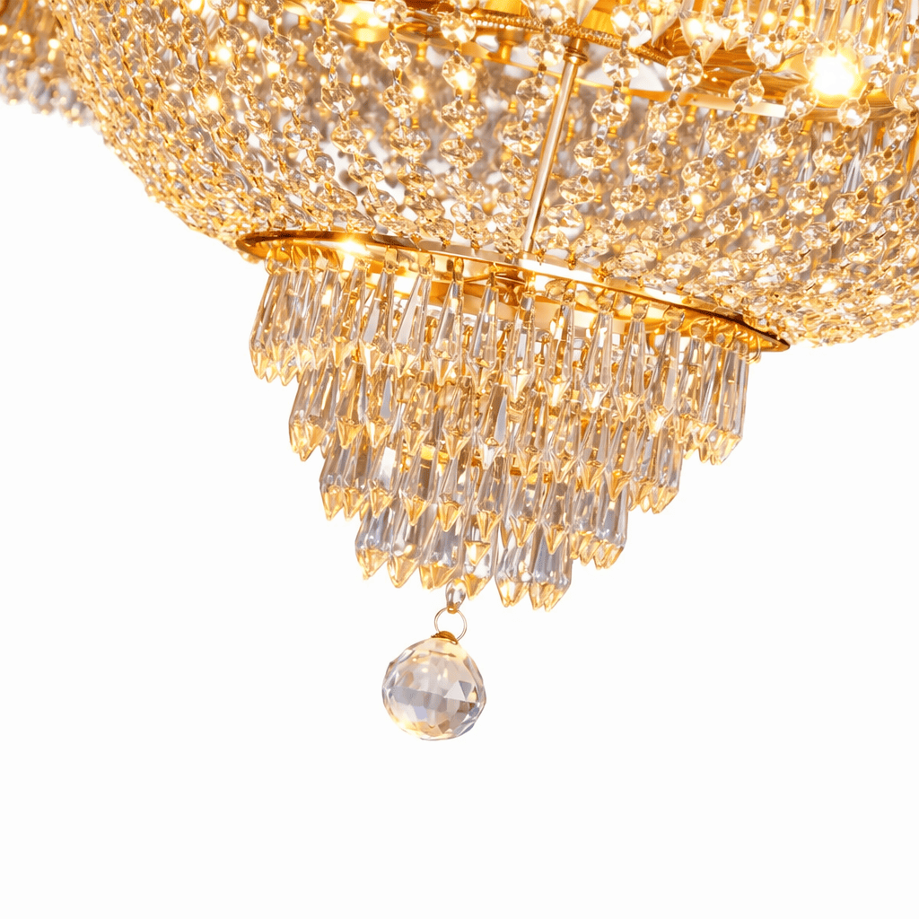 Modern Crystal Ceiling Chandelier – Luxury Flush Mount LED Light