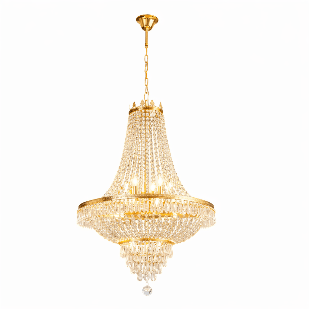 Modern Crystal Ceiling Chandelier – Luxury Flush Mount LED Light