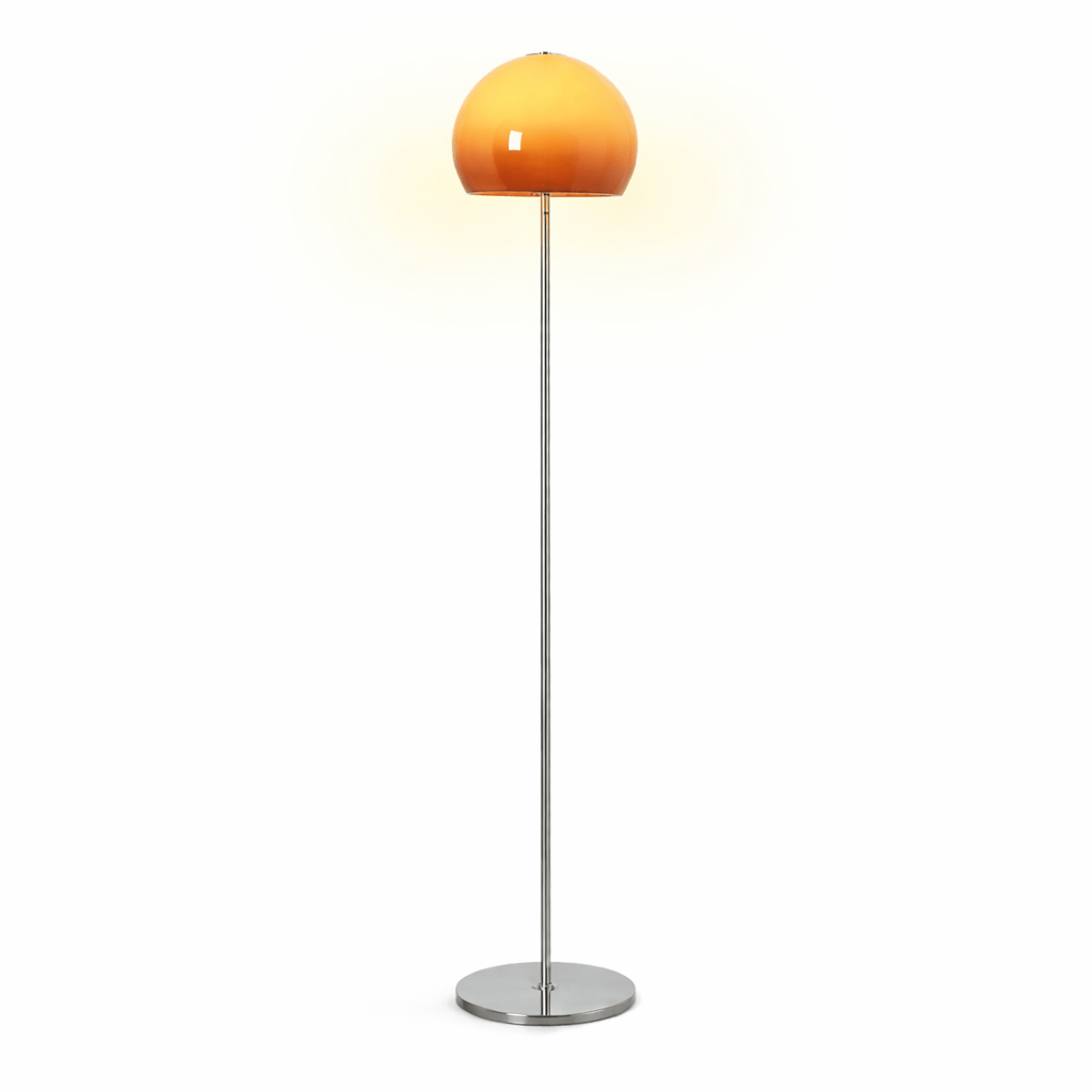 Vintage Floor Lamp with Glass Shade – Modern Decorative Standing Light